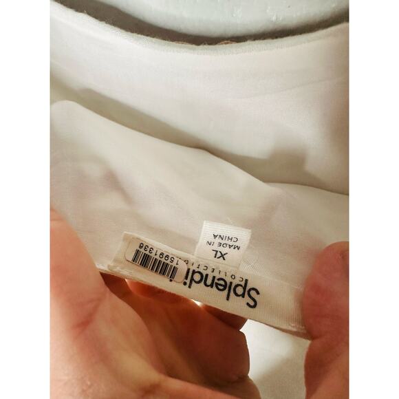 SPLENDID White Pink Cotton Colorful Trim Riviera Maxi Dress Size Extra Large - Picture 9 of 12